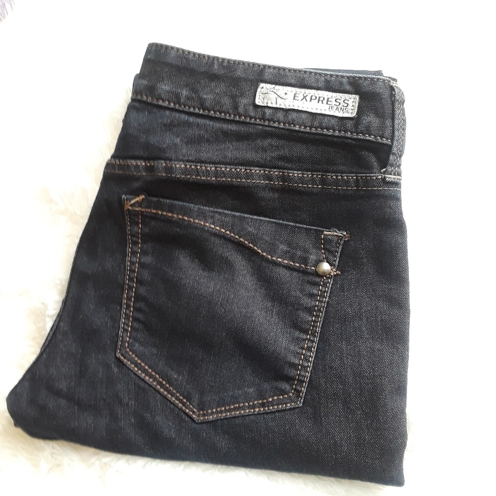 Express Dark Wash Boot Cut Jeans